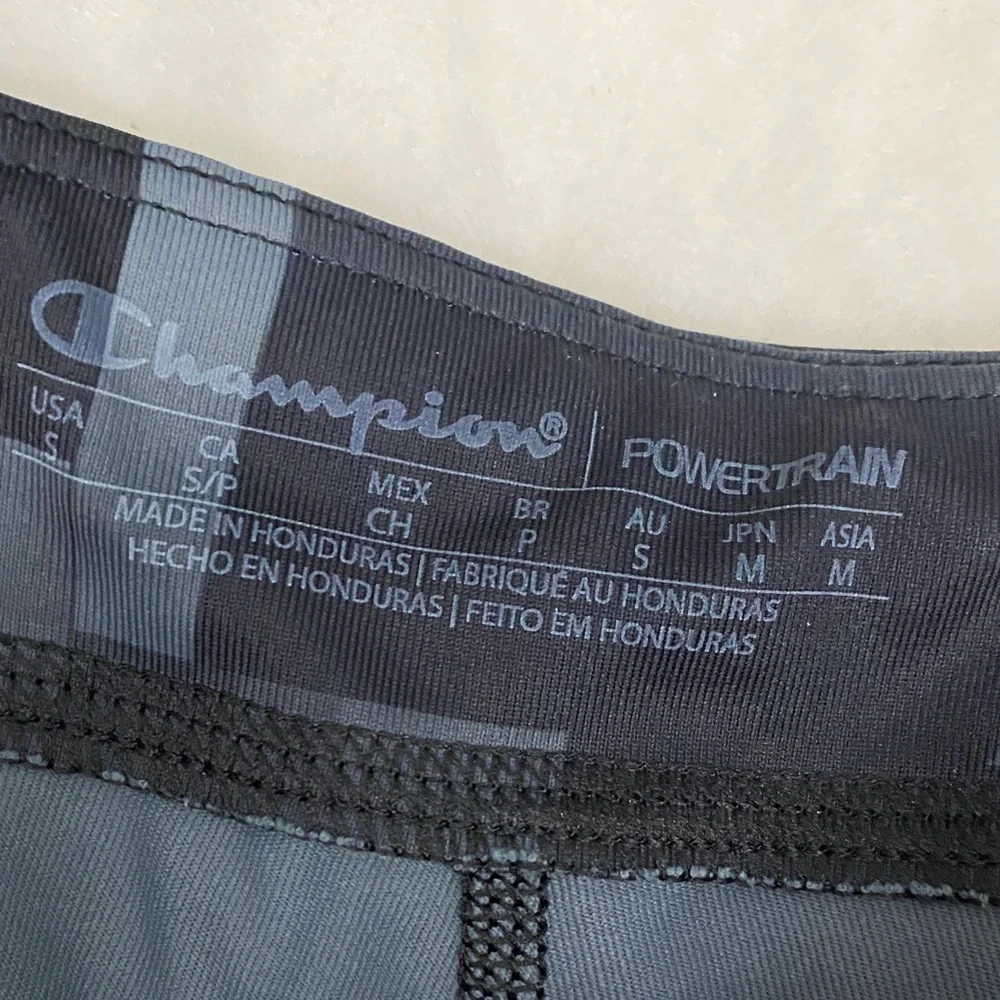 3/$20✨Champion Powertrain Powerflex Leggings - Black Charcoal Abstract Print - Picture 3 of 10